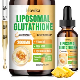Liposomal Glutathione Supplement 2000mg, Liquid Glutathione Drops with Vitamin C, Master Antioxidants for Immune System, Aging Defense, Skin Health, Liver Detox -Superior Absorption, Pineapple 2 Fl Oz