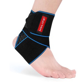 Hnlife Ankle Brace, Adjustable Ankle Brace, Breathable Ankle Brace, Sports Protect Ankle Brace, Running, Hiking, Mountaineering, One Size Fits All Ankle, Blue