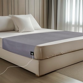 HUNAIGEE Grounding Mat, Grounding Bed Sheet, 3ft x 100in, Ground Mat, Conductive, Silver Fiber, Grounding Sheet, Grounding Sheet Grey