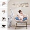COLAMY Rocking Chair Nursery, Upholstered Glider Rocker Accent Chair Saucer