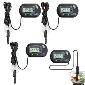 Digitales Thermometer, Aquarium-Thermometer, Wassertemperaturmessgerät, digitales Aquarium-Thermometer, mit Außensonde und Saugnapf, für Aquarium, Terrarium, Reptilien, 3 Stück