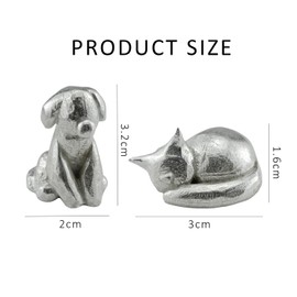 WUFGWBD 2 Pieces Of Cat And Dog Ornaments, Outdoor Decorative Ornaments, Animal Home Decorations, Creative Gifts, Garden Cat And Dog Ornaments