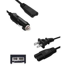 tuhood Electric Lunch Box Power Cord, 12V/24V/110V Heated Lunch Box Power Cable 32-inch, Portable Food Warmer Replacement Power Cord (Type-A)