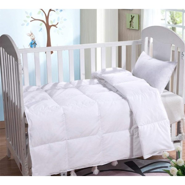 OMANIET Extra Lightweight Summer Baby/Toddler White Down Blanket, Cooling Down Comforter Duvet Insert for Crib Bedding, Machine Washable, 5.64 OZ Fill Weight, White, 41x48 Inches