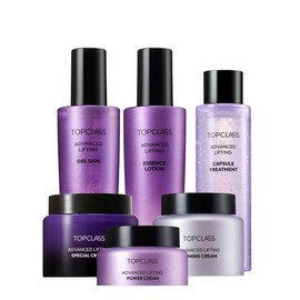 Charmzone Top Class Advanced Lifting 6-piece Elasticity Set (Skin + Lotion + Capsule Essence + 3 Creams) / 탑클래스 어드밴스드 리프팅 6종 탄력세트 (스킨+로션+캡슐에센스+크림3종)