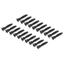 sourcing map 20Pcs M7x40mm Hex Socket Countersunk Head Self Tapping Connecting Screws Carbon Steel Furniture Confirmat Screw, Black