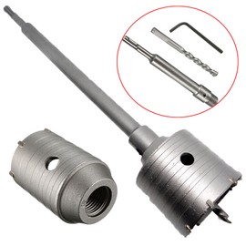 SDS Plus Shank Concrete Cement Stone 50mm Wall Hole Saw Drill Bit 200mm Rod New