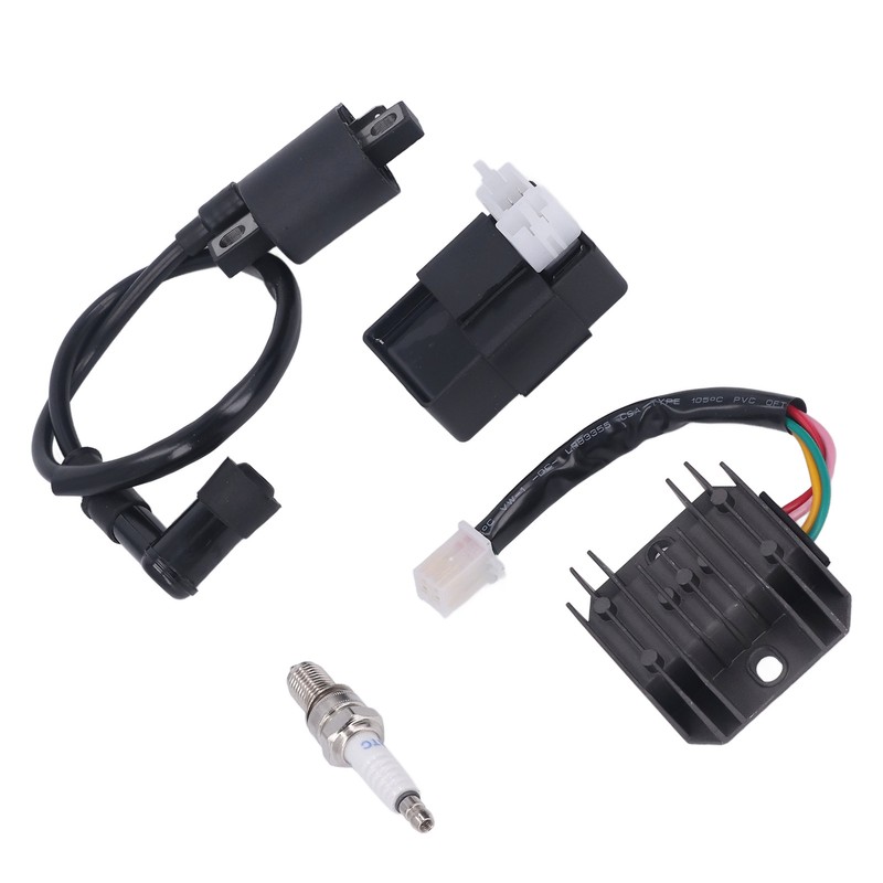 Ignition Coil 6Pin CDI Voltage Regulator Spark Plug Kit for