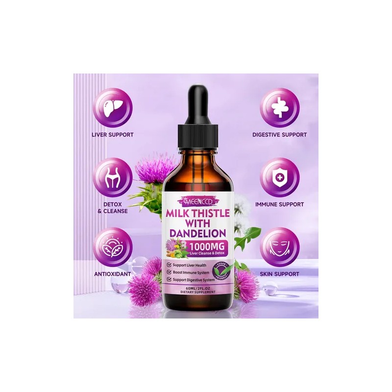 Meenccd Cardo Mariano Gotas Líquidas 2 Fl Oz Vegano
