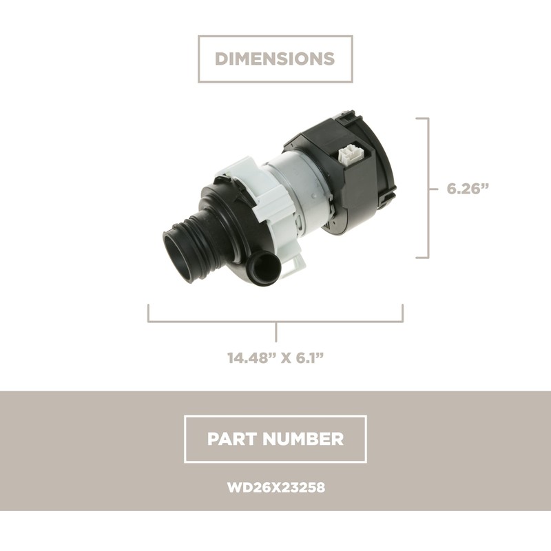 GE Appliances WD26X23258 Dishwasher Circulation Pump Assembly