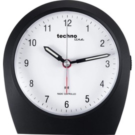 Technoline Funkwecker WT 758 mit Schlummerfunktion und Beleuchtung, Schwarz