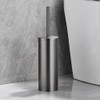 FALANGSHI FR07 Stainless Steel Toilet Brush and Holder Set, Brushed