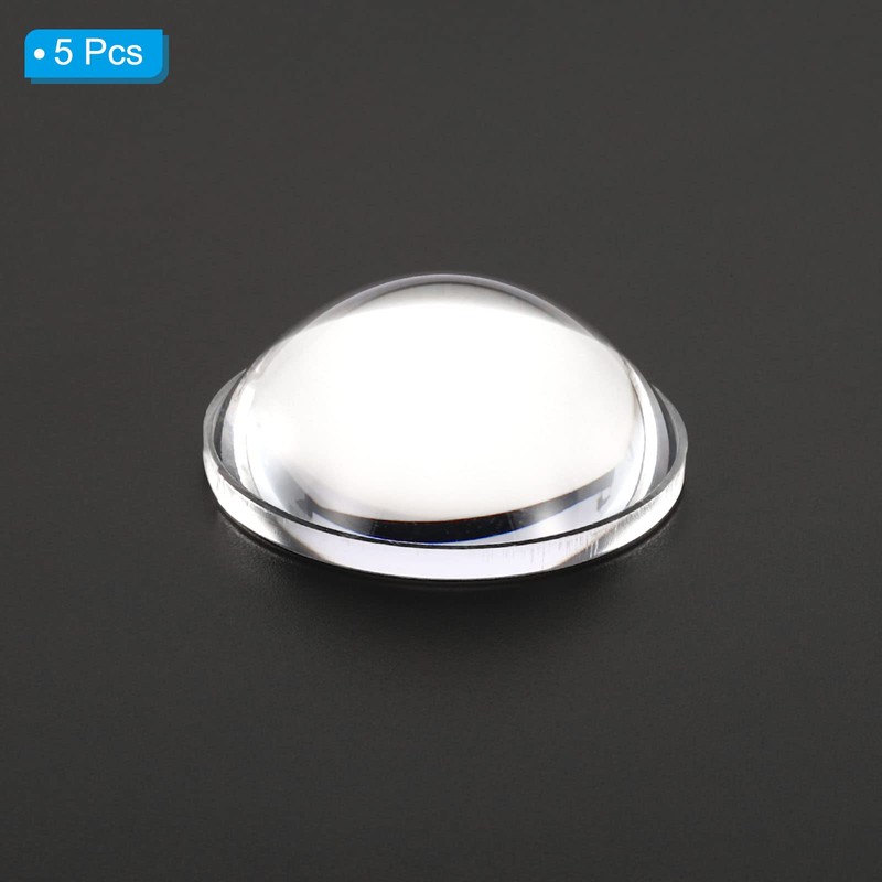 PATIKIL 5pcs Diameter 34mm Height 13.5mm Flat Convex Lens Acrylic