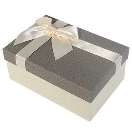 PhoenixJ Gift Box, Bicolor (Ribbon Included) 9.8 x 7.8 x 3.9 inches (25 x 19.7 x 10 cm), Present, Box (Type B: Large Size)