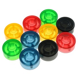 Maxmoral 10PCS Footswitch Topper Guitar Pedal Topper Plastic Multicolor Pedal Cap Guitar Effects Pedal Foot Switch Effects Pedal Foot Nail Cap Single Pedal Cap Accessory Footswitch Cap