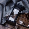 Hourglass Timer with White Sand, 30 Minute Wooden Frame Sand