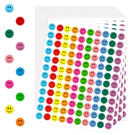 6000 Pieces Smiley Face Stickers, Small Happy Face Stickers, Round Happy Face Decals Colorful Mini Incentive Reward Stickers for Kids, Behavior Chart Sticker for Students Teachers Classroom Supplies