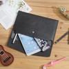 Wonderpool A4 Faux Leather Envelope Documents Multifunction Folders Stationery Bag
