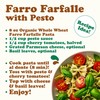 Food to Live - Organic Farro Farfalle Pasta, 1.1 lb
