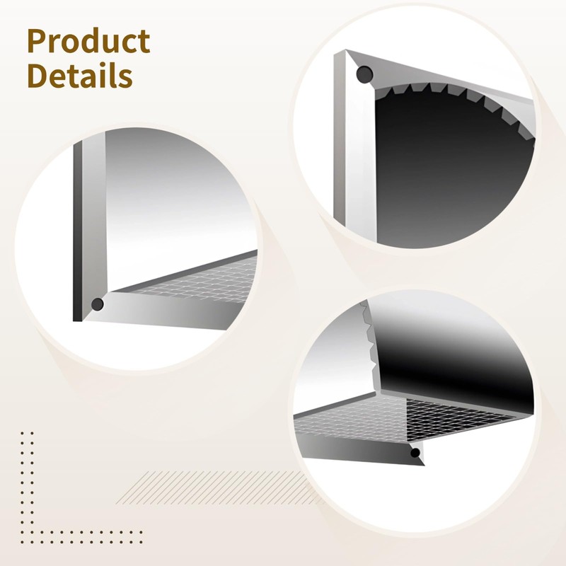 4-inch Exhaust Vent Cover, Stainless Steel Dryer Vent Cover, Outdoor