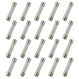 HUAREW T20AL250V 20 Pieces 6 x 30 mm 0.24 x 1.18 Inch Ceramic Slow Melt Fuses 20A 250V