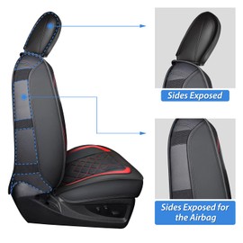 Nilight Car Seat Covers Custom Fit 2009-2023 F150 Super Crew and 2017-2023 F250 F350 F450 Crew Cab Waterproof Leather Cushion for Pickup Truck (Full Set, 2 Front Seats and 3 Rear Seats)