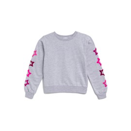 Splendid Girls' Bright Star Sweatshirt, Heather Grey