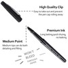 WOSWEL Black Felt Tip Pens - 60 Pack, 0.7mm Medium