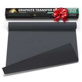 MyArtscape Graphite Transfer Paper Roll 17" x 30ft – Black Carbon Wax Paper for Precise Drawing & Tracing