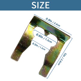 Bamyli 12 Pcs Brake Line Clips,Metal Brake Line Retainers U Shaped Vehicles Brake Line Clip,Parking Brake Cable Clip for Car,Motorcycle and Suitable Hose Sizes (02)