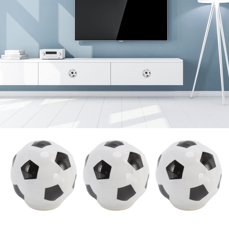 3 Set Football Cabinet Knobs Ball Sports Theme Single Hole