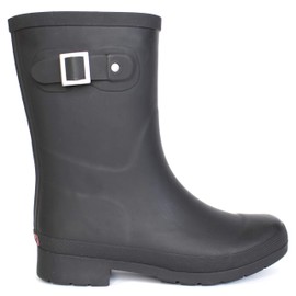 Chooka Womens Mid-height Waterproof Rain Boot, Delridge Black, 7 US