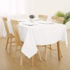 Sourcemall Tablecloth, White, Solid, 100% Cotton, Table Cover, Heat Resistant,