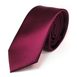 TigerTie - Slim Children's Tie in Unicolour or Patterned - Boys' Tie for Self-Tying, bordeaux