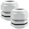 2 Pack Cable Glands M40, Caianwin IP68 Waterproof Locknut White
