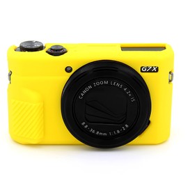 Easy Hood G7X Mark II Case G7X Camera Silicone Case, Soft Silicone Protective Cover for Canon Powershot G7X Mark II DSLR Camera (Yellow)