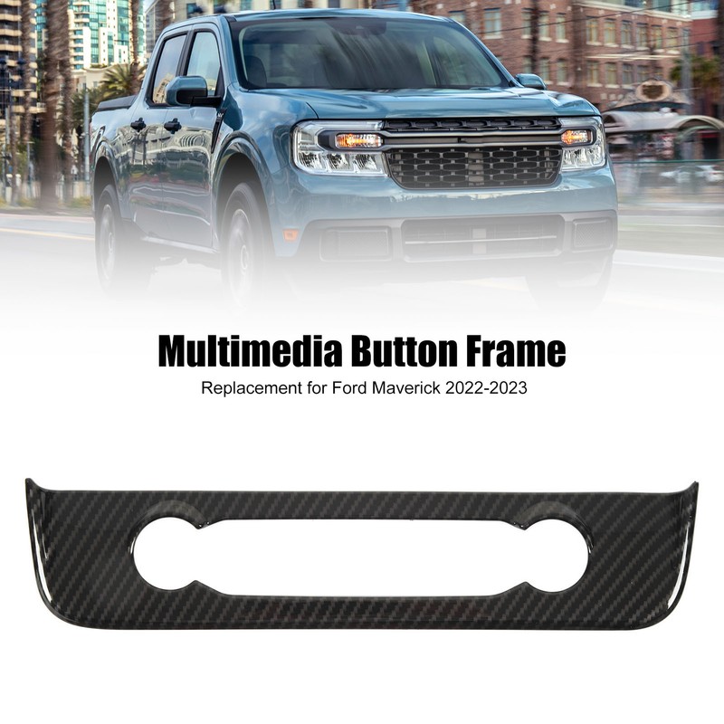 Multimedia Control Knob Cover Trims Carbon Fiber Style Replacement for