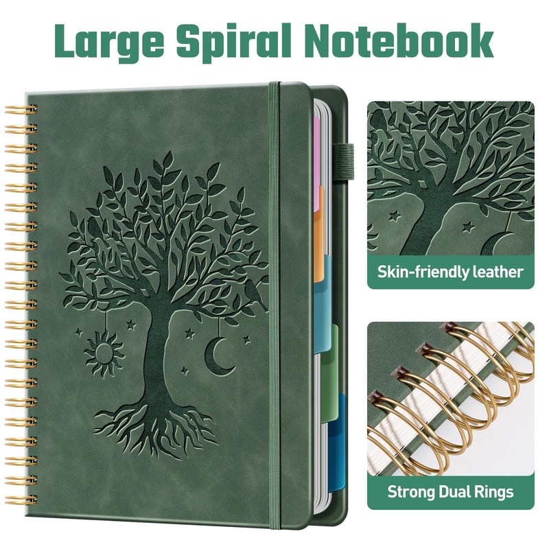 Ovesmusl Hardcover Spiral Notebook 8.5" x 11" with 5 Removable