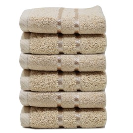 Towelogy® 600GSM Cotton Washcloths Multipack Quick Dry Flannels Face Towels Hotel Spa Bathroom Make Up Remover Cloths 30x30cm (Coffee, Pack Of 10)