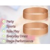 KAPSING Pack of 2 Orange Brown Seamless Wig Cap Sweatproof