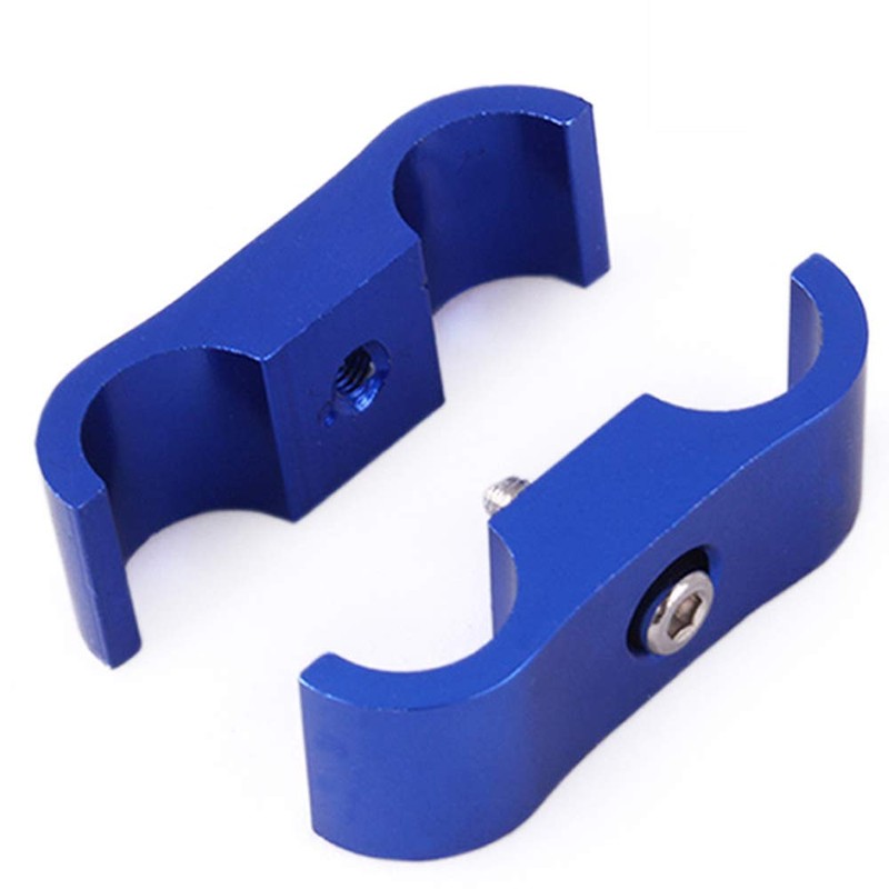 8AN Hose Separator Clamp Aluminum Fuel Line Mounting Clamp Divider