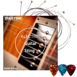 DIAO79NI 1-Pack Guitar Strings Electric Guitar - Brilliant Sound Quality Strings Made of Nickel for Electric Guitar, (10-46)