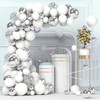 ZHOUHON Pack of 60 Silver Balloons, Confetti Balloons, White Balloons,