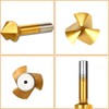 Shallho 6-Piece 90° Countersink Set, HSS Countersink Set, Titanium Coating,