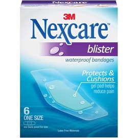 Nexcare Blister Waterproof Bandages, One Size 6 ea (Pack of 2)