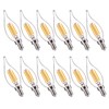 FLSNT LED Candelabra Bulbs, Dimmable CA11 E12 LED Chandelier Light
