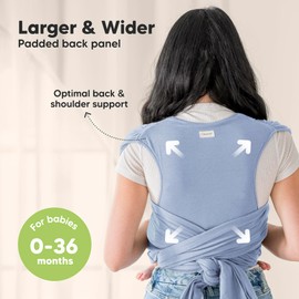 KeaBabies Baby Wrap Carrier Ring Sling - Easy to Wear, Adjustable D-Lite Baby Carrier Newborn to Toddler, Infant Carrying Shirt, Hands Free Bonding, Breathable Fabric Wearing Wrap (Powder Blue)