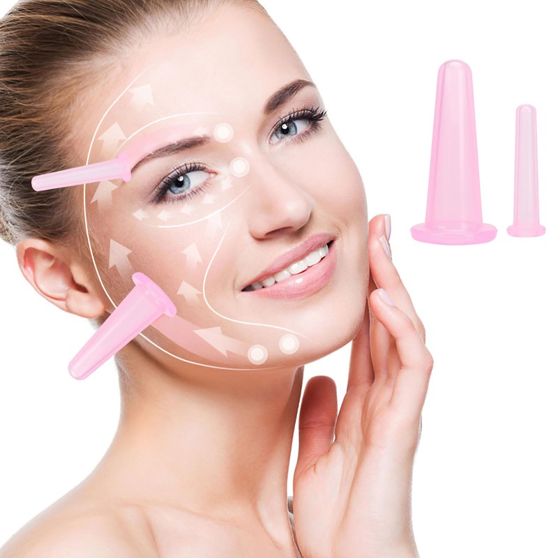 4 Stück Schröpfen Cups Silikon,Schröpfen Silikon Schröpfset Facial Silikon set,