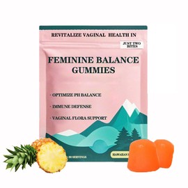Risonsiu Risonsiu Feminine Balance Gummies,Women's Health Gummies,Pineapple Gummies for Women Immune Support & PH & Vaginal Flora Balance - 60 Gummies