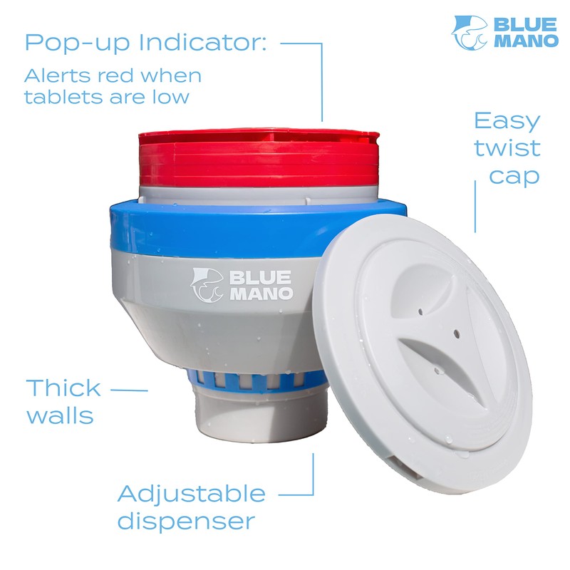 Blue Mano Chlorine Floater (V2.0 Upgraded) for 3 inch Tabs